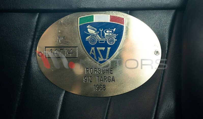 PORSCHE 912 TARGA *TARGHE ORIGINALI*ISCRITTA ACI pieno